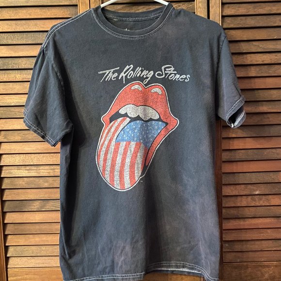 Urban Outfitters Tops - The Rolling Stones American Flag Lips Tee